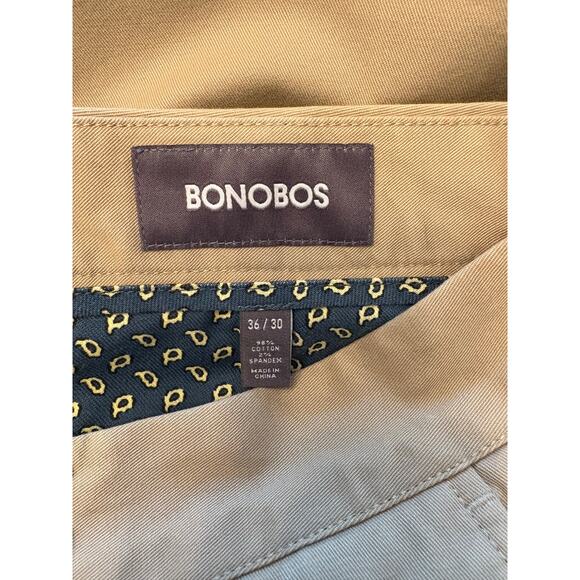 BONOBOS TAN CHINO PANTS SIZE 36/30 - Picture 4 of 4